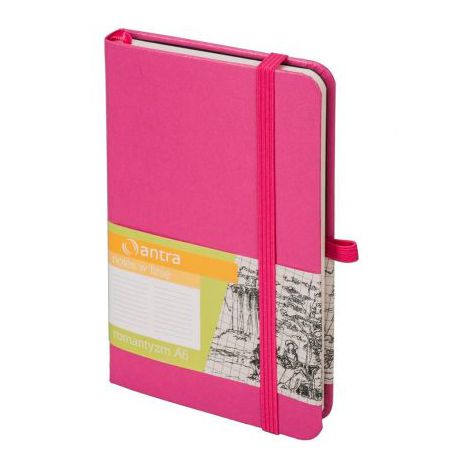 Notes Antra Romantyzm A6/80/80g linia, Różowy
